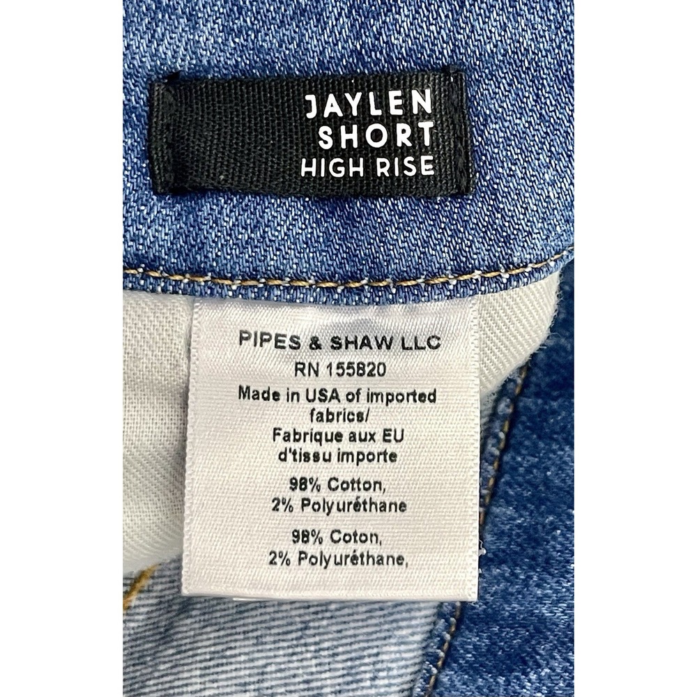 VERONICA BEARD Jaylen High Rise Jean Shorts Blue Denim Size 28 - Picture 12 of 16